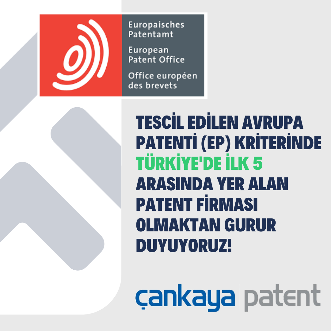 Türkiye’nin Patent Raporu’nda ÇANKAYA PATENT sunduğu hizmetlerin kalitesi ve sayısı ile ilgili kategorilerde üst sıralarda yer almayı başarmıştır.